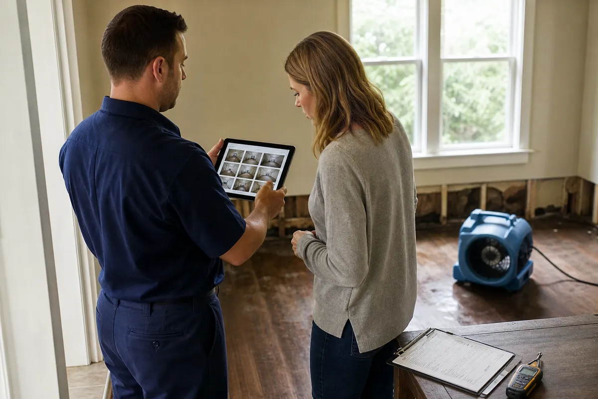Insurance claim documentation for Kent property restoration